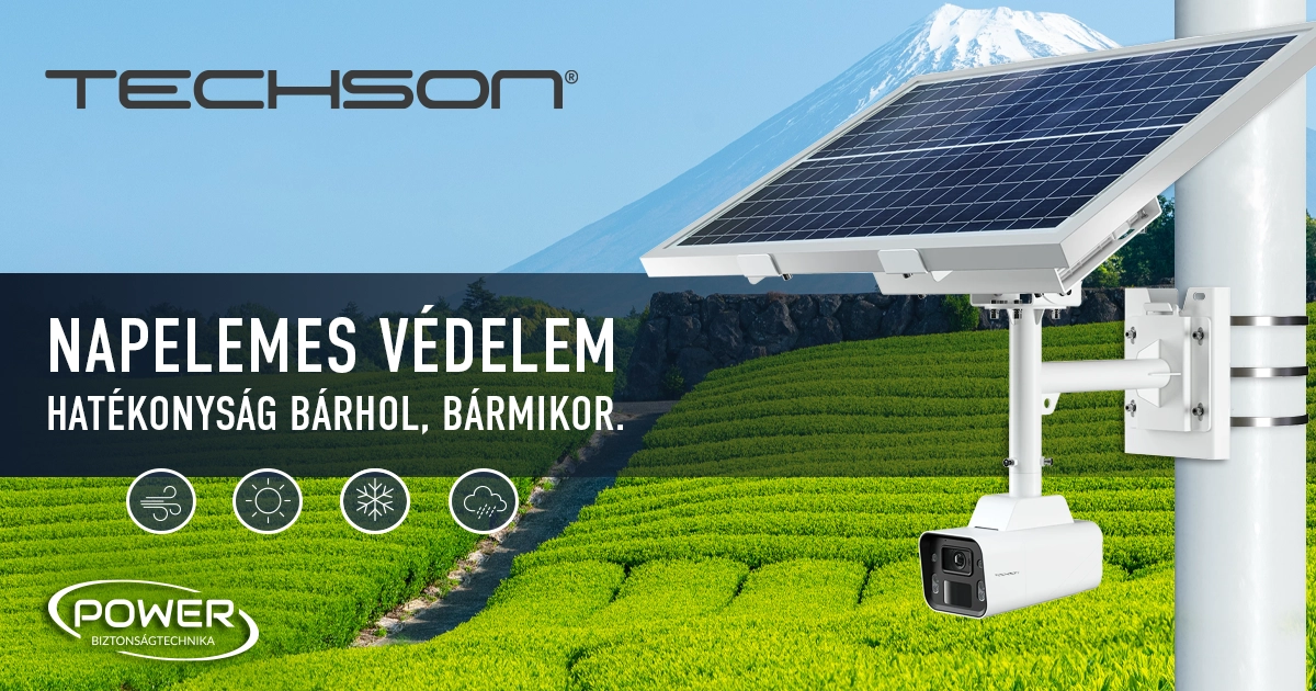 Áramszünet? Nem gond: Itt van az új Techson napelemes kamera