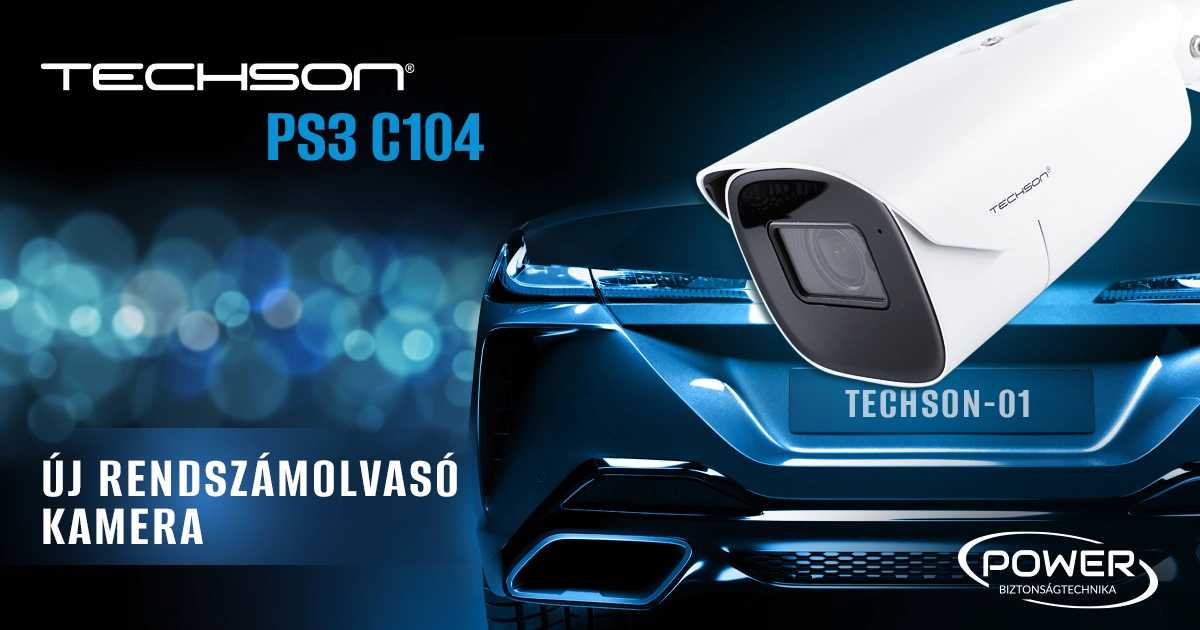 Techson PS3 C104 – az új rendszámolvasó kamera