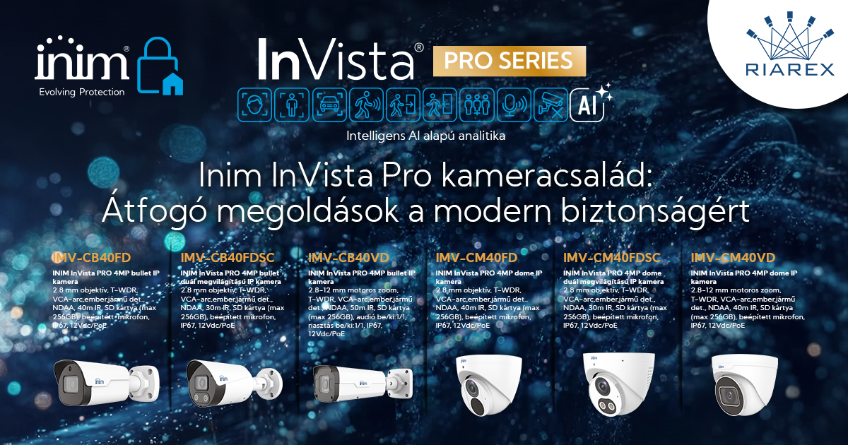 Inim InVista Pro kameracsalád: Átfogó megoldások a modern biztonságért